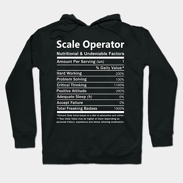 Scale Operator T Shirt - Nutritional and Undeniable Factors Gift Item Tee Hoodie by Ryalgi